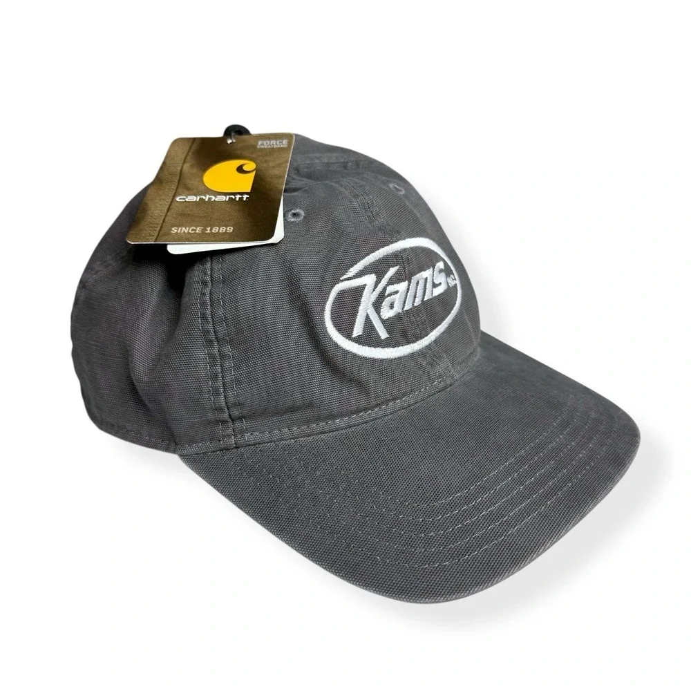NEW Carhartt Men's Cotton Canvas Hat Adjustable Baseball‎ Cap Gray *Company Logo